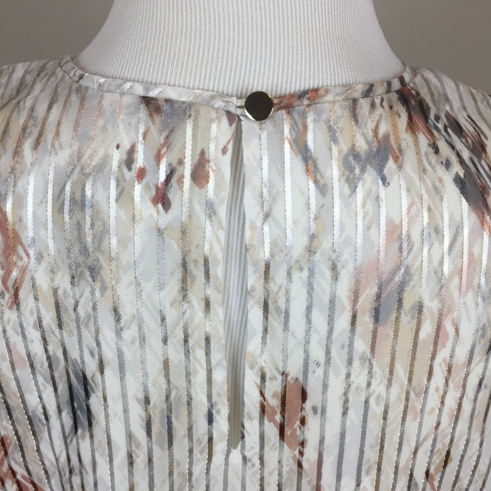 Whbm Printed Shadow Stripe Shell - image 6